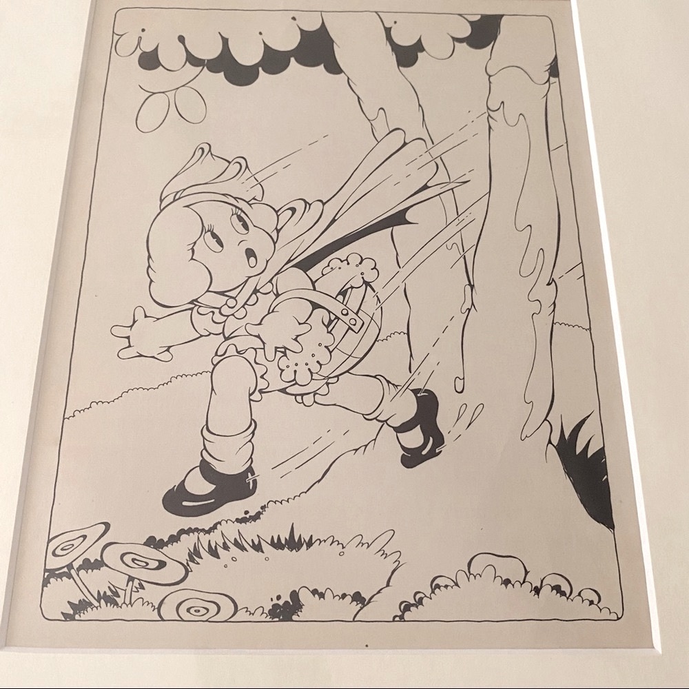 Vintage 1930 little red riding hood book illustration